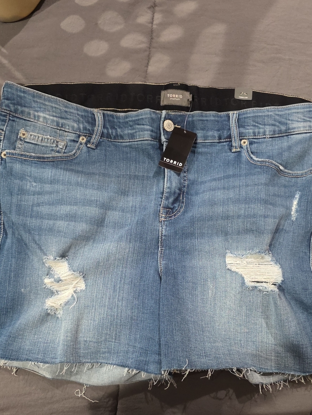 torrid Light Blue Distressed Denim Shorts NEW!
